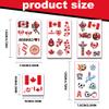 11 Sheets- Canada flag Temporary Tattoos Waterproof for World Cup Adults Kids,Canada Flag Temporary Tattoos Face Body Art Stickers for Football Fans Sports Events Festival Party Supplies view 2