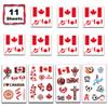11 Sheets- Canada flag Temporary Tattoos Waterproof for World Cup Adults Kids,Canada Flag Temporary Tattoos Face Body Art Stickers for Football Fans Sports Events Festival Party Supplies view 3