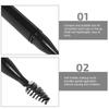 Healifty 3pcs Mini Eyebrow Wand and Eyelash Brush Set with Cap, Black Short Handle Eye Brow Brush Comb for Precision Grooming and Makeup Application view 3
