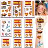 11 Sheets Spanish flag Temporary Tattoos Waterproof for World Cup Adults Kids,Spain Flag Temporary Tattoos Face Body Art Stickers for Football Fans Sports Events Festival Party Supplies view 1