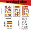 11 Sheets Spanish flag Temporary Tattoos Waterproof for World Cup Adults Kids,Spain Flag Temporary Tattoos Face Body Art Stickers for Football Fans Sports Events Festival Party Supplies view 2
