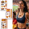 11 Sheets Spanish flag Temporary Tattoos Waterproof for World Cup Adults Kids,Spain Flag Temporary Tattoos Face Body Art Stickers for Football Fans Sports Events Festival Party Supplies view 4