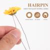 COOPHYA Sunflower Hair Clips 15pcs Set DIY Flower Hair Pins for School Party Styling view 3