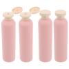 Hemobllo 4 Pack Pink PE Travel Shampoo Bottles 260ml Leakproof Squeeze view 1