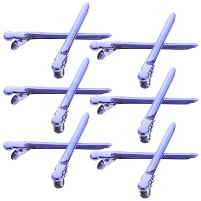 FAVOMOTO 12pcs Purple Salon Hair Sectioning Clips Hairdressing Styling Barrettes for Professional Hair Partitioning and Wave Setting
