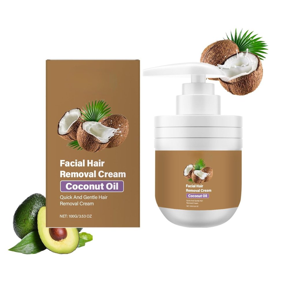 Coconut Gentle Facial Hair Remover, Non-Irritating, Easy To Use, Time-Saving, For Delicate Facial Skin Daily Care(3pcs)
