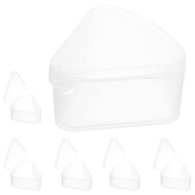 Mipcase 6pcs Triangle Makeup Sponge Holder Case, Powder Puff Storage Boxes for Travel, Portable Makeup Sponge Organizer for Cosmetic Blending and Face Application