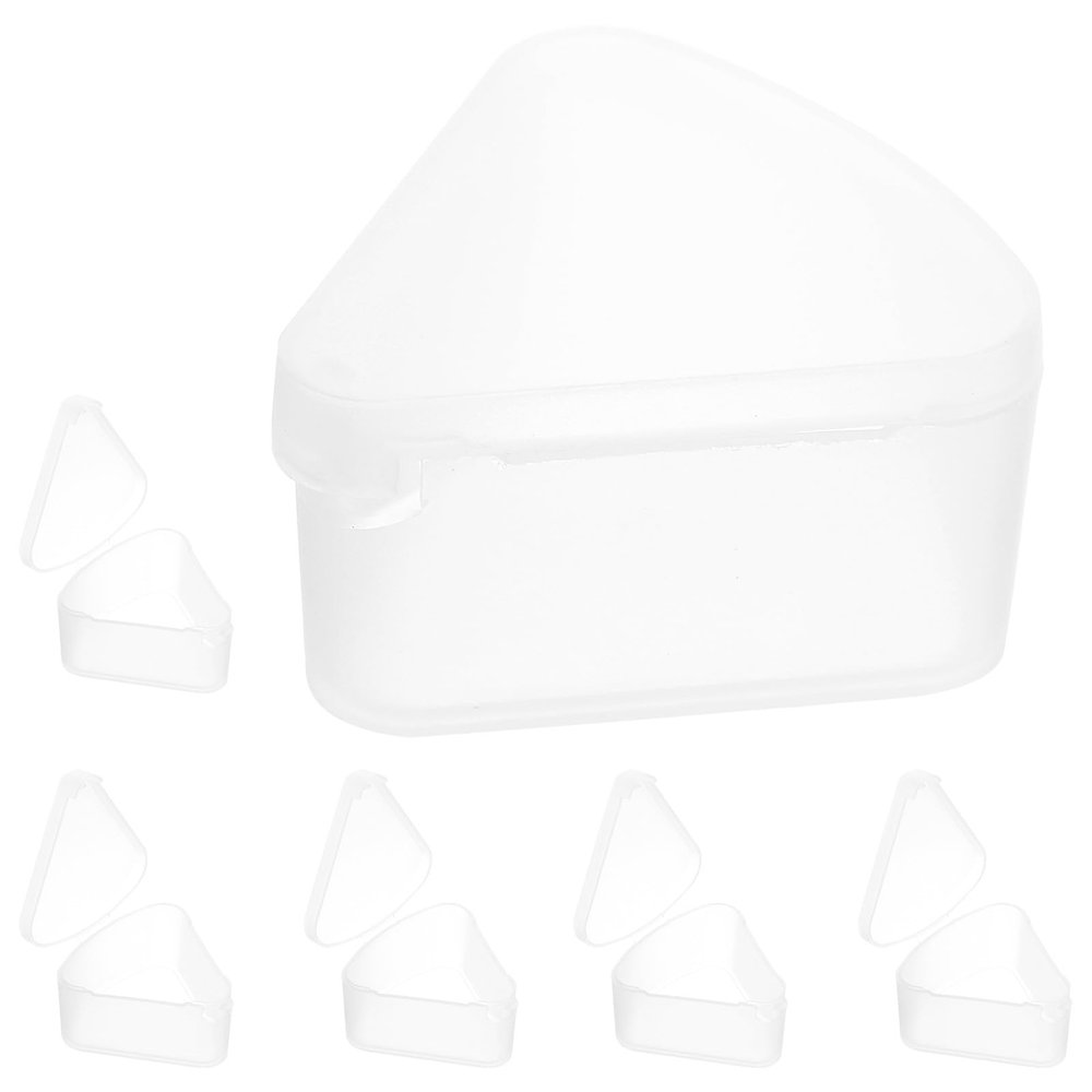 Mipcase 6pcs Triangle Makeup Sponge Holder Case, Powder Puff Storage Boxes for Travel, Portable Makeup Sponge Organizer for Cosmetic Blending and Face Application