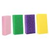 Mikikit 4pcs Foot Care Files Pedicure Callus Removers Handheld Foot Rasp Pu Foam Exfoliating Scrubber for Home Salon Use (Yellow, Pink, Green, Purple) Random Color view 1