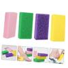 Mikikit 4pcs Foot Care Files Pedicure Callus Removers Handheld Foot Rasp Pu Foam Exfoliating Scrubber for Home Salon Use (Yellow, Pink, Green, Purple) Random Color view 3