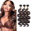 Fridnae P1B30 Bundle Honey Brown Body Wave Human Hair Bundles 22 24 26 Inch view 1