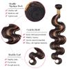 Fridnae P1B30 Bundle Honey Brown Body Wave Human Hair Bundles 22 24 26 Inch view 3