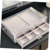 Abaodam Xmas Three Layer Four Drawer Plastic Cosmetic Storage Case view 4