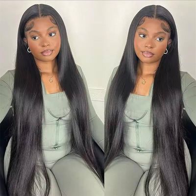 Aqifai 13x6 Straight Lace Front Wigs Human Hair 24 Inch