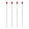 4 Pack Cuticle Pusher Cleaner, 6.69 Inch Nail Cleaning Tools with Red Hard Rubber Tip, Professional Plastic Handle Cuticle Sticks for Manicure, Nail Care and Hand Grooming view 1