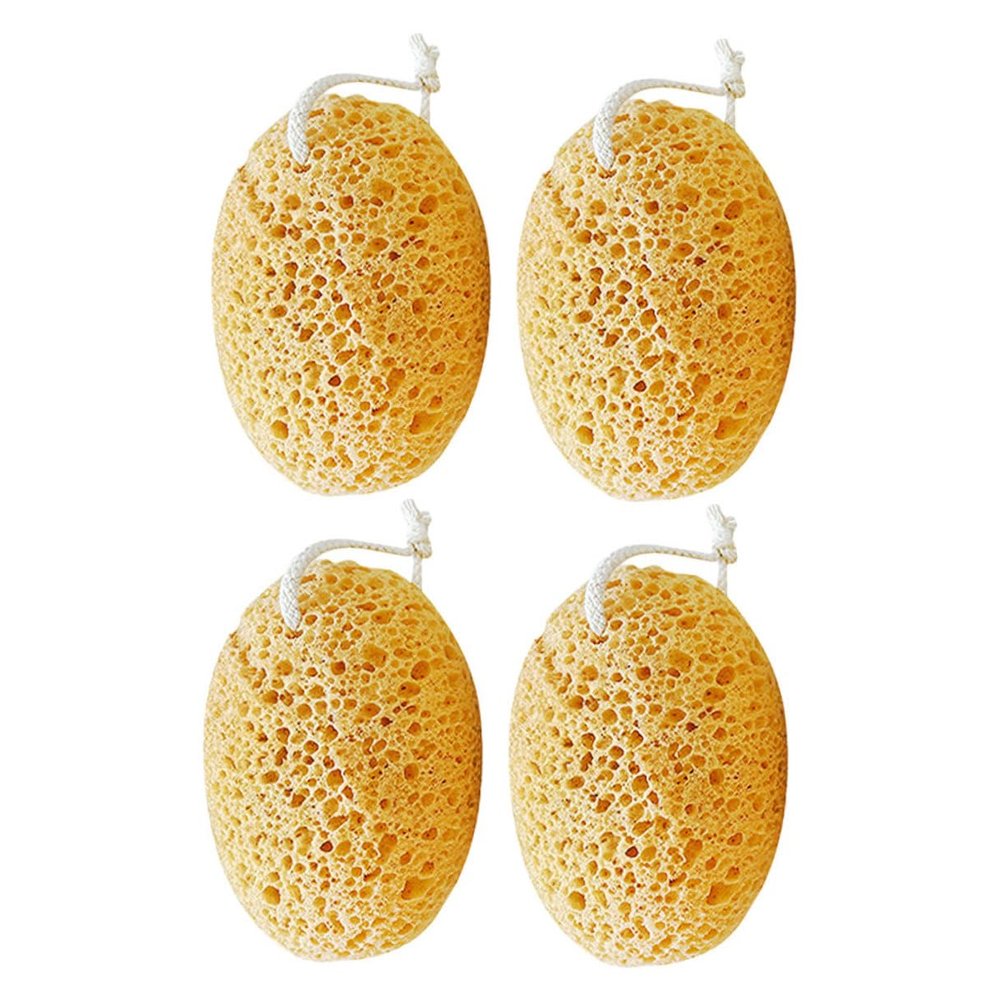 BCOATH 4pcs Honeycomb Bath Sponges for Shower and Bath, Exfoliating Body Scrubbers with Deep Cleansing Texture, Reusable Back Scrubber for Men and Women Bathroom Use