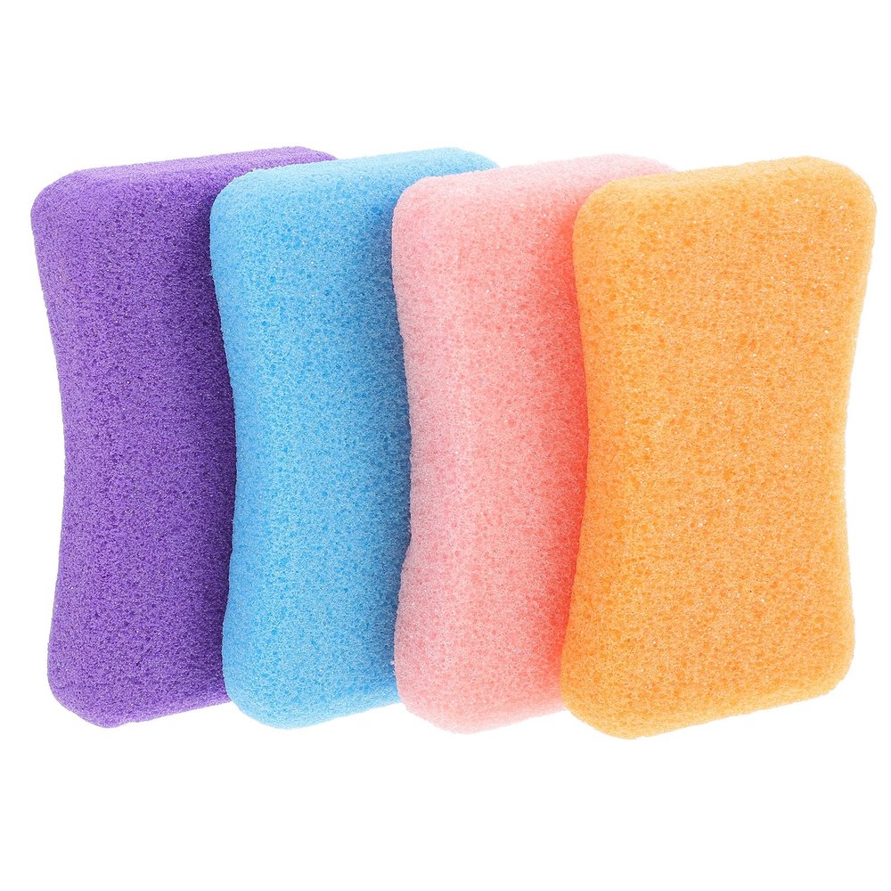 Adorainbow 4pcs Professional Foot File Callus Remover for Feet with Pumice Stones in Orange Purple Pink Blue for Dead Skin Removal and Cracked Heel Care