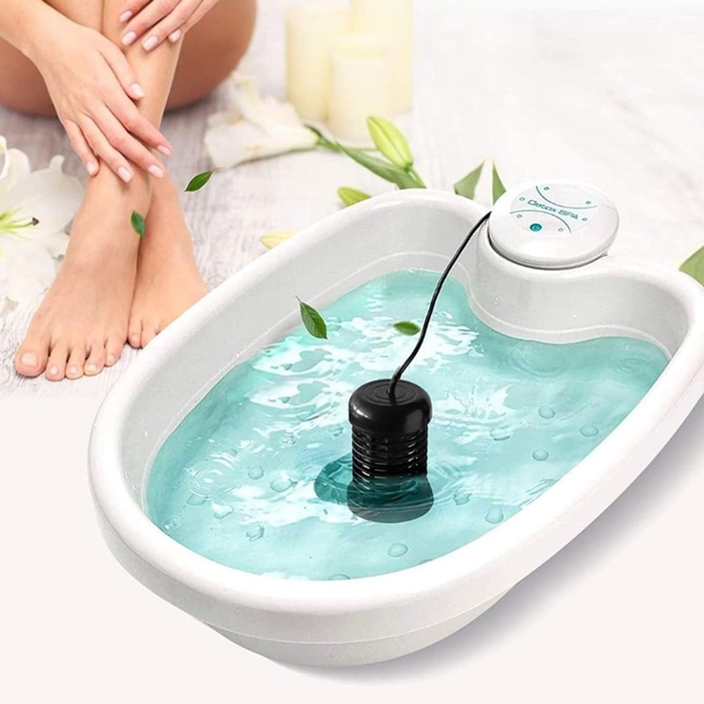 Portable Detox Foot Bath Spa Machine Foot SPA Machine,Mini Detox Cell Cleanse Spa, Home Health Tub for Beauty Salon(With Basin)