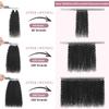 DonsiRol Human Crochet Hair for Black Women Water Wavy Human Hair Crochet Bundles 18 inch 50g Knotless Pre-Separated Feather Crochet Human Hair Invisible Crochet Hair Exrensions Natural Black view 2