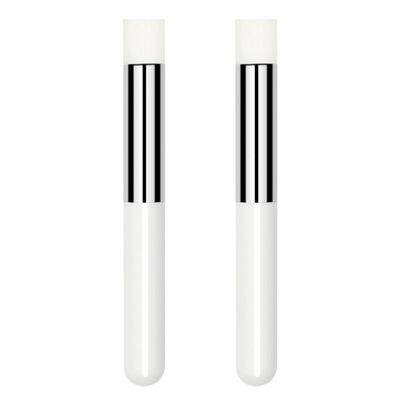 CHICAMPERA 2 Pcs Mini Concealer Brush and Lip Smudge Brush Set, Small round Head Lipstick Blending Tools for Women Makeup Application