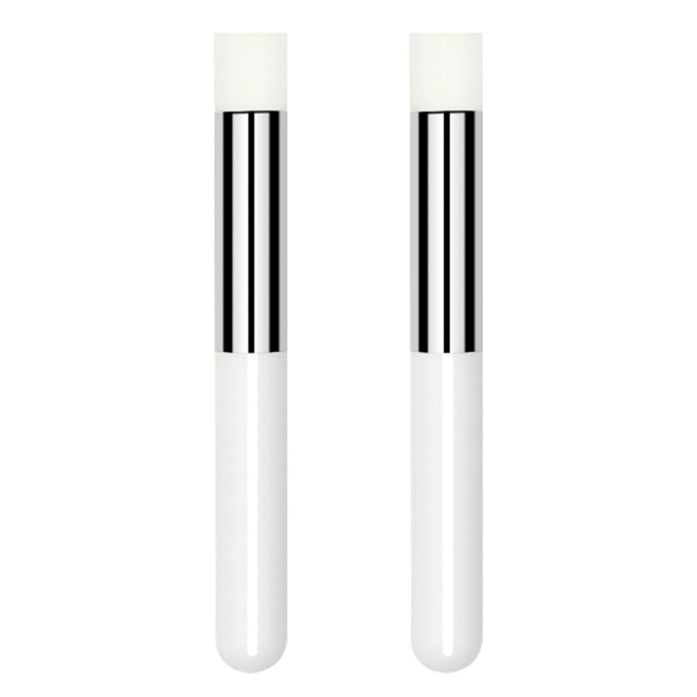 CHICAMPERA 2 Pcs Mini Concealer Brush and Lip Smudge Brush Set, Small round Head Lipstick Blending Tools for Women Makeup Application