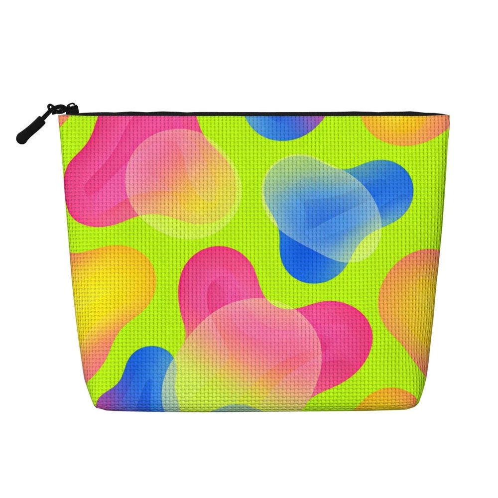 YXLymxDAMAI Candy Color Print Cute Toiletry Bag Large Cosmetic Pouch for Travel Essentials and Birthday Gifts