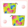 YXLymxDAMAI Candy Color Print Cute Toiletry Bag Large Cosmetic Pouch for Travel Essentials and Birthday Gifts view 2