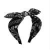 Lastclream Paisley Pattern Headband for Women Bandana Bowknot Cashew Hairband Accessories for Daily Party (Black) view 1