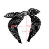 Lastclream Paisley Pattern Headband for Women Bandana Bowknot Cashew Hairband Accessories for Daily Party (Black) view 4