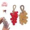 Grape Soaps on A Rope, Personalized Original Handmade Crystal Grapes Cluster Shaped Soaps, Fruit Shaped Hanging Vegan Soap on A Rope, DIY Home Decor and Gift Choice for Washing Hands (2pcs-2) view 1