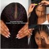 Coarse Curly Kinky Straight Braiding Human Hair Pre Stretched Knotless Feather Crochet Hair Bulk Micro Link Pre Looped 30inch 100g view 2