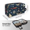 DRTGEDS Nautical Sailing Pirate Theme Printed Travel Storage Pouch, Double Sided Large Bag For Clothes And Personal Accessories view 4