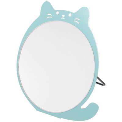 JHKNNK Irregular Wall-Mounted Makeup Mirror with Folding Stand Small Tabletop Vanity Mirror for Bedroom and Office for Student Dormitory Use