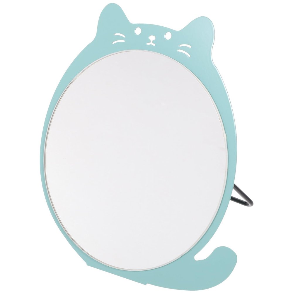 JHKNNK Irregular Wall-Mounted Makeup Mirror with Folding Stand Small Tabletop Vanity Mirror for Bedroom and Office for Student Dormitory Use