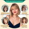 Qunlinta Clip In Bangs, Hair Clip French Bangs Clip-On Hairpieces For Women Fringe With Temples Natural Curved Thick Hair Extensions Clip-In Curtain Wig Medium Brown view 4