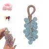 Grape Soaps on A Rope, Personalized Original Handmade Crystal Grapes Cluster Shaped Soaps, Fruit Shaped Hanging Vegan Soap on A Rope, DIY Home Decor and Gift Choice for Washing Hands (Blue) view 1