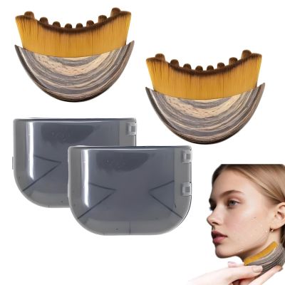 2pcs Lymphatic Contour Face Brush,Lymphatic Contour Face Brush for Lymphatic Drainage,Improves Skin Glow & Absorption, Ergonomic Precise Fit,Relieve Fatigue