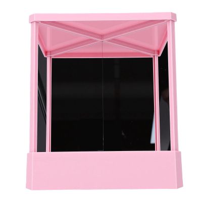 True Reflection Makeup Inverted Mirror for Precision Grooming, Ideal for Home and Professional Use (Pink Large Size)