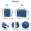 sanluoli 2 Pack clear men toiletry bag TSA approved transparent makeup bag organizer Mens shaving kit view 4