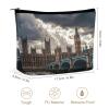 FHESDCW Small Makeup Bag for Purse, Waterproof PU Leather Stormy And Gloomy Weather Cosmetic Bag Portable Toiletry Organizer Mini Makeup Pouch Versatile Zipper Pouch for Women, Travel, Gifts view 2