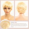 Pixie Cut Human Hair Wig Short Layered Pixie Cut Style for Women Honey Blonde 613 Color for Summer Daily Use Glueless Brazilian Virgin Human Hair Wigs view 3