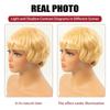 Pixie Cut Human Hair Wig Short Layered Pixie Cut Style for Women Honey Blonde 613 Color for Summer Daily Use Glueless Brazilian Virgin Human Hair Wigs view 4