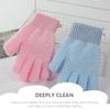 Toyvian 12pcs Exfoliating Bath Gloves Set with Hanging Loop, Nylon Body Scrubbing Mitts for Shower and Skin Care, Comfortable Five-finger Gloves for Men and Women at Home view 3