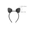 BIUDECO Black Leather Headband with Cat Ears, Womens Party Hair Hoop, Creative Halloween Hair Accessory for Cosplay and Daily Wear view 2