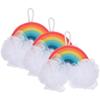 VILLCASE 3pcs Bath Sponge Exfoliating Shower Sponge Rainbow Color Cartoon Body Scrubber for Bathing Accessories view 1