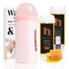 Waxpro Roll On Wax Kit, Wax Roller Kit - Waxing Kit for Women & Men with 2 Honey Wax Refills & 50 Wax Strips, Home Hair Removal for Body and Legs, Easy Painless & Smooth Cera Para Depilar (Pink) view 1