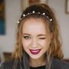 DIYEAH Alloy Pearl Bridal Headband Hairband for Women Wedding Party Hair Accessory Gold Rhinestone Decorative Headdress view 4