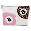 GTYNU Trendy Funky Cheetah Pink Makeup Bag,Trendy Funky Cheetah Pink Y2K Luck 8 Ball Cosmetic Bags,Cheetah Leopard Lover Gifts for Women,Coquette Preppy Decor Makeup Zipper Pouch for Girls(081) view 1
