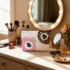 GTYNU Trendy Funky Cheetah Pink Makeup Bag,Trendy Funky Cheetah Pink Y2K Luck 8 Ball Cosmetic Bags,Cheetah Leopard Lover Gifts for Women,Coquette Preppy Decor Makeup Zipper Pouch for Girls(081) view 2