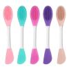 5 Pcs Facial Cleansing Brush Pore Brush for Face 2 in 1 Face Scrubber Soft Pore Brushes Multi-Function Mask Applicator for Skincare Routine DIY Masks view 1